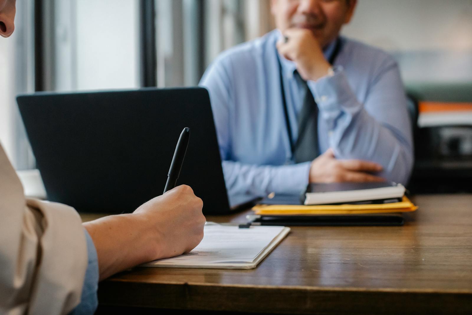 Analyst reviewing portfolio risk materials